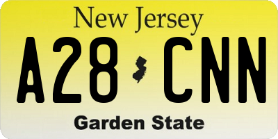 NJ license plate A28CNN
