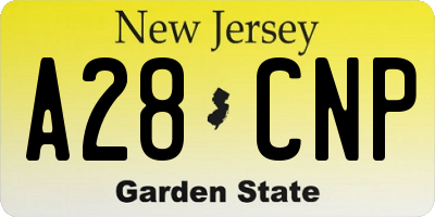 NJ license plate A28CNP