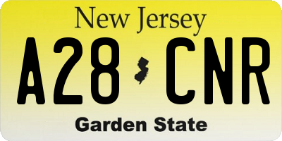 NJ license plate A28CNR