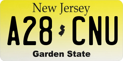NJ license plate A28CNU