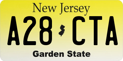 NJ license plate A28CTA