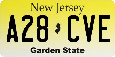 NJ license plate A28CVE