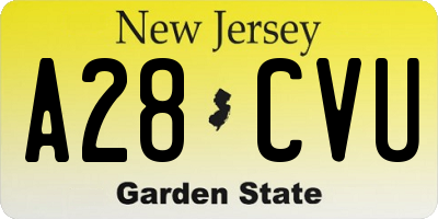 NJ license plate A28CVU