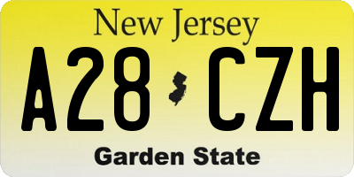 NJ license plate A28CZH