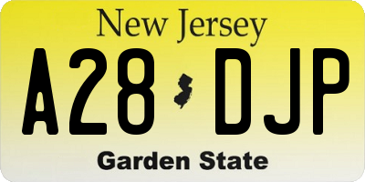 NJ license plate A28DJP