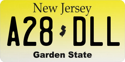 NJ license plate A28DLL
