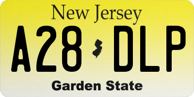 NJ license plate A28DLP