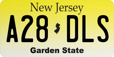 NJ license plate A28DLS