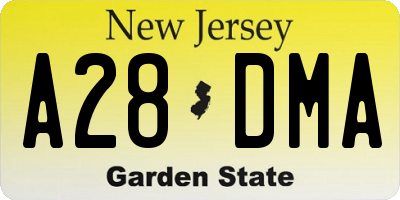 NJ license plate A28DMA