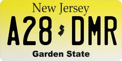 NJ license plate A28DMR