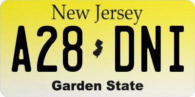 NJ license plate A28DNI