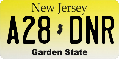 NJ license plate A28DNR