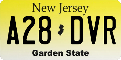 NJ license plate A28DVR