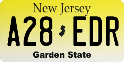 NJ license plate A28EDR