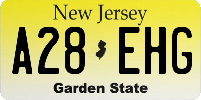 NJ license plate A28EHG