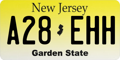 NJ license plate A28EHH