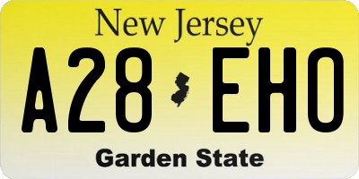 NJ license plate A28EHO