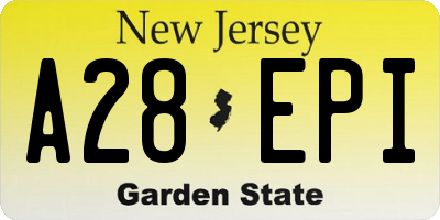 NJ license plate A28EPI