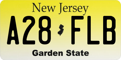 NJ license plate A28FLB