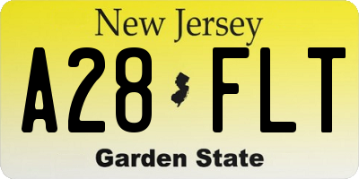 NJ license plate A28FLT