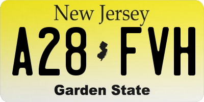 NJ license plate A28FVH