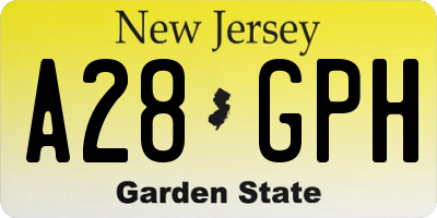 NJ license plate A28GPH