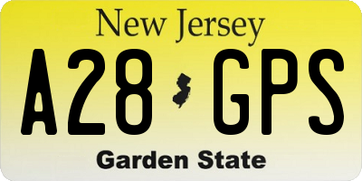 NJ license plate A28GPS