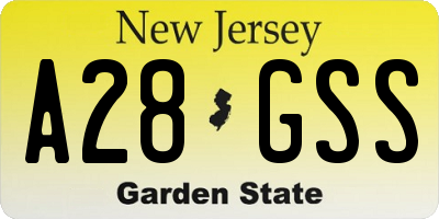 NJ license plate A28GSS