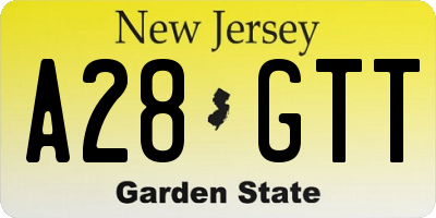 NJ license plate A28GTT