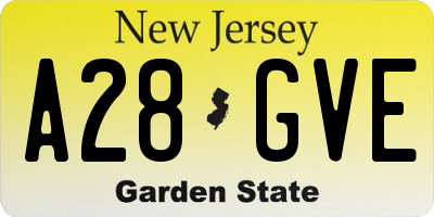 NJ license plate A28GVE
