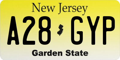 NJ license plate A28GYP