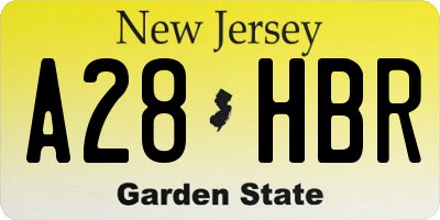 NJ license plate A28HBR