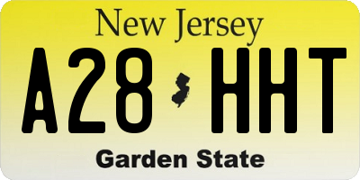 NJ license plate A28HHT