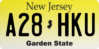 NJ license plate A28HKU