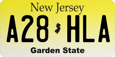 NJ license plate A28HLA