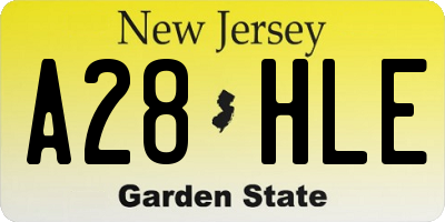 NJ license plate A28HLE