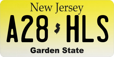 NJ license plate A28HLS