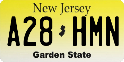 NJ license plate A28HMN