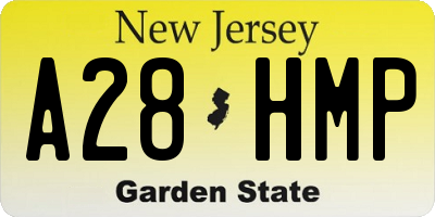NJ license plate A28HMP