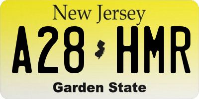 NJ license plate A28HMR