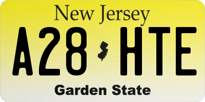 NJ license plate A28HTE
