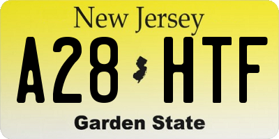 NJ license plate A28HTF