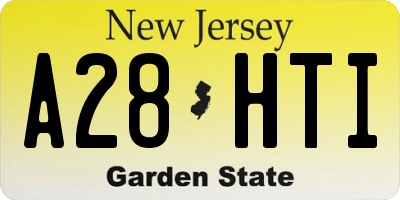NJ license plate A28HTI