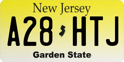 NJ license plate A28HTJ