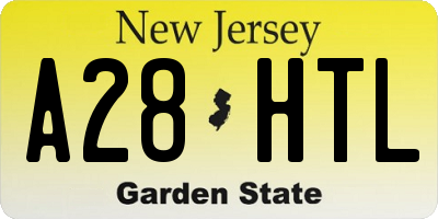 NJ license plate A28HTL