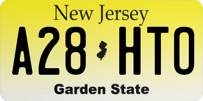 NJ license plate A28HTO