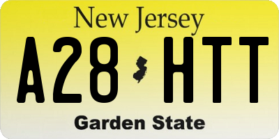 NJ license plate A28HTT