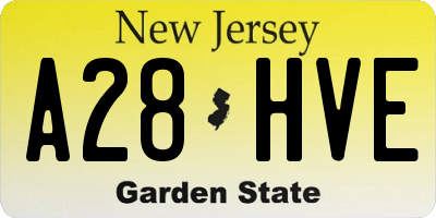 NJ license plate A28HVE