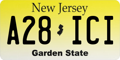 NJ license plate A28ICI