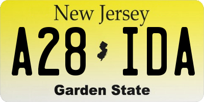 NJ license plate A28IDA